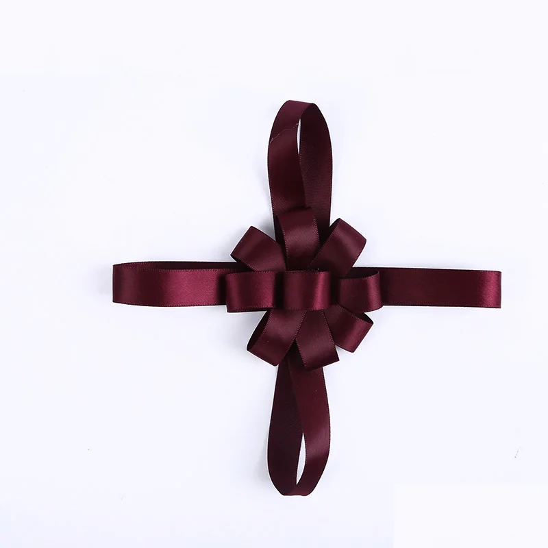 New Arrival Factory Wholesale Custom Packing Satin Ribbon Bow For Boxes Gift Wrap Pull Bows Pre-Tied Bow