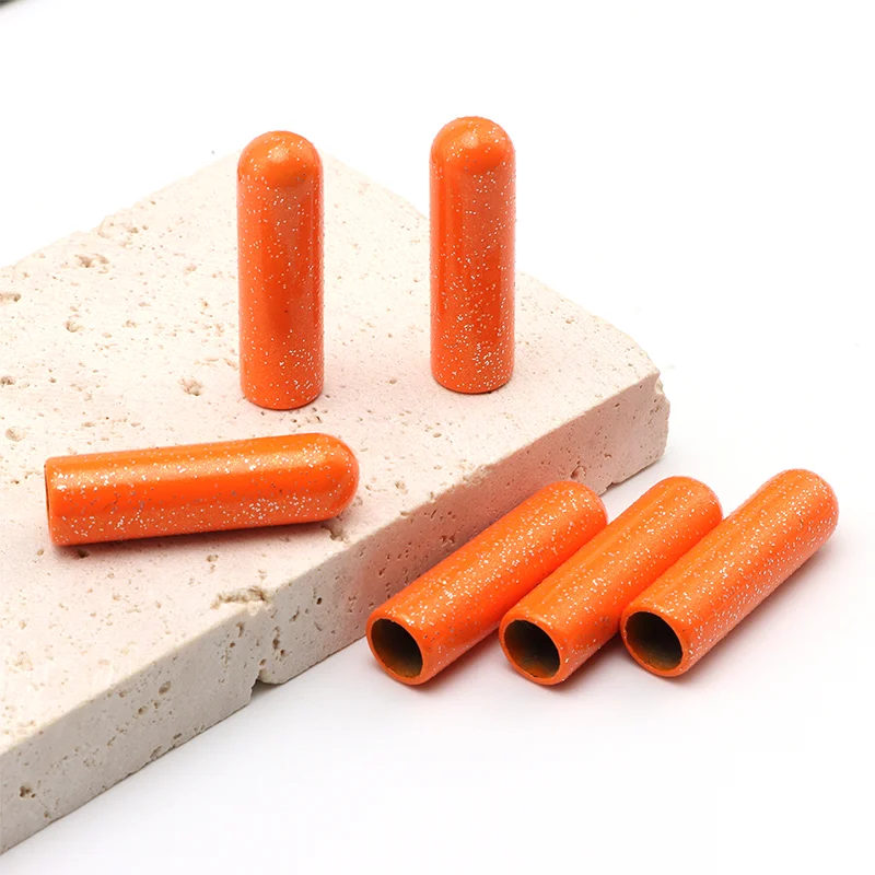 2024 Orange metal aglet End Metal custom string aglets for hoodie strings custom metal cord end