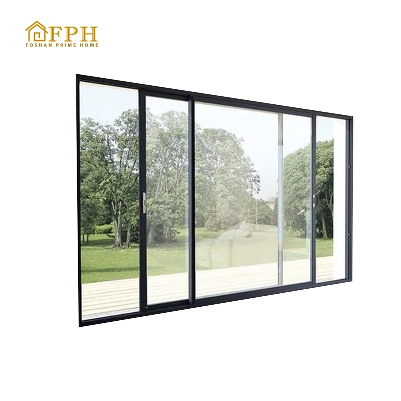 Hurricane Impact Modern Large View Double Glazing Sliding Door Aluminum Profile