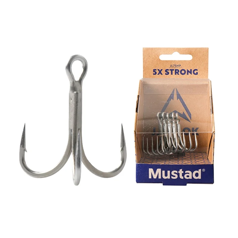 MUSTAD JAWLOK 3X 4X 5X рыболовный крючок тройной из высокоуглеродистой стали JL73NP JL74NP JL75NP