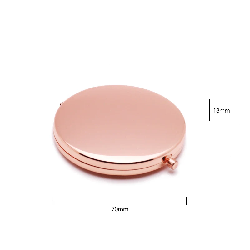 Индивидуальные дорожные портативные круглые складные карманные зеркала с логотипом, косметические зеркала для макияжа, маленькое зеркало