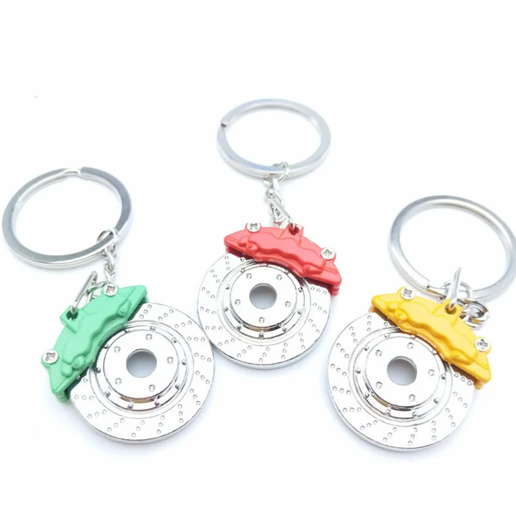 Wholesale Car Keychain Accessories Spinning New Disc Brake Pad Keychain Sublimation Auto Car Keychain