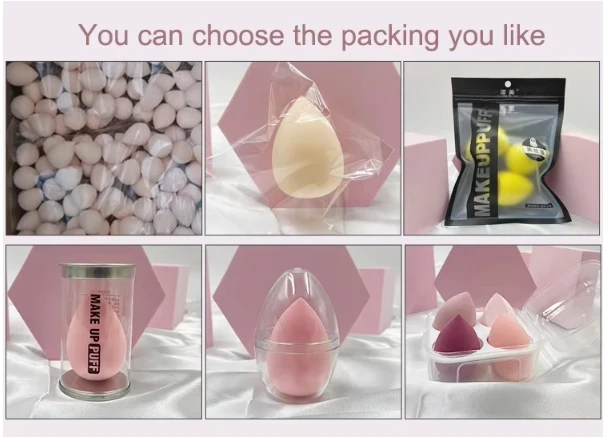 2024 New YD LOW MOQ Soft Non Latex Makeup Sponge Custom Logo Foundation Beauty Sponge Multi-colored Makeup Blender Sponge