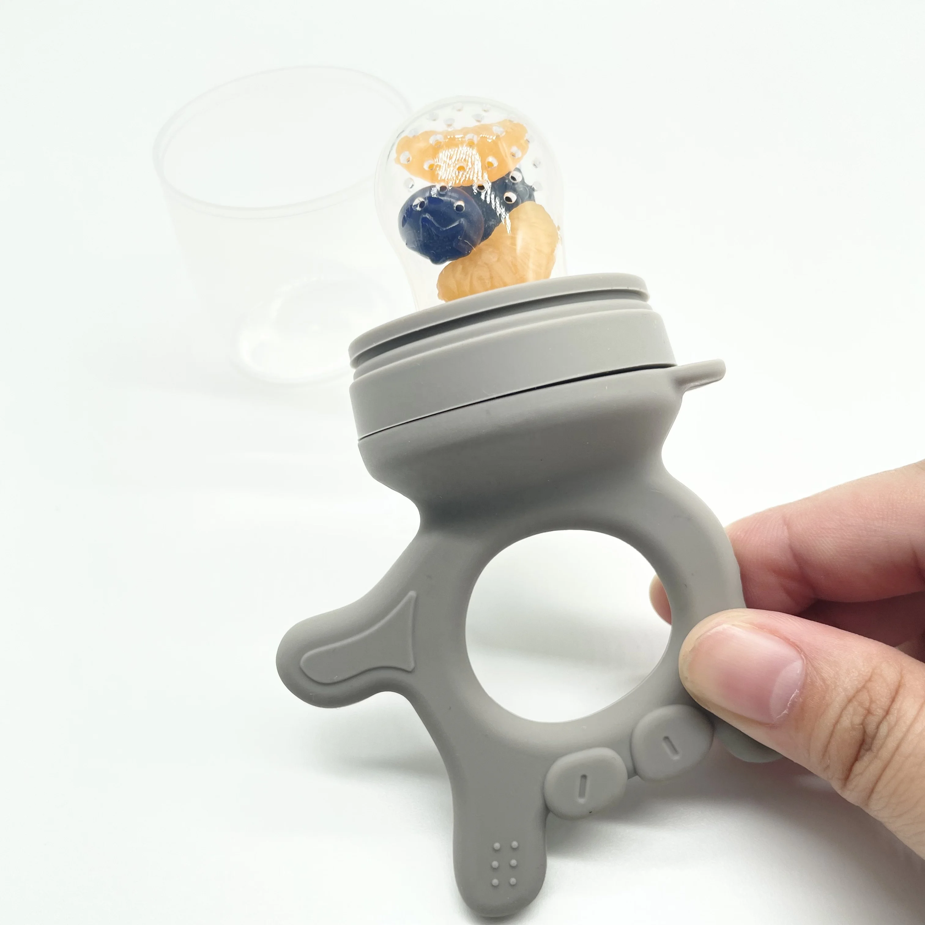 Eco-Friendly Innovative Design Silicone Newborn Infant Food Usage Pacifier Baby Fresh Fruit Feeder Nipple Teether Toys