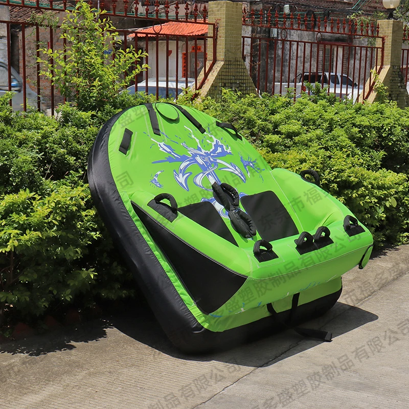 Factory spot towable tube PVC inflatable water tractor foreign trade backrest two three people drag sofa
