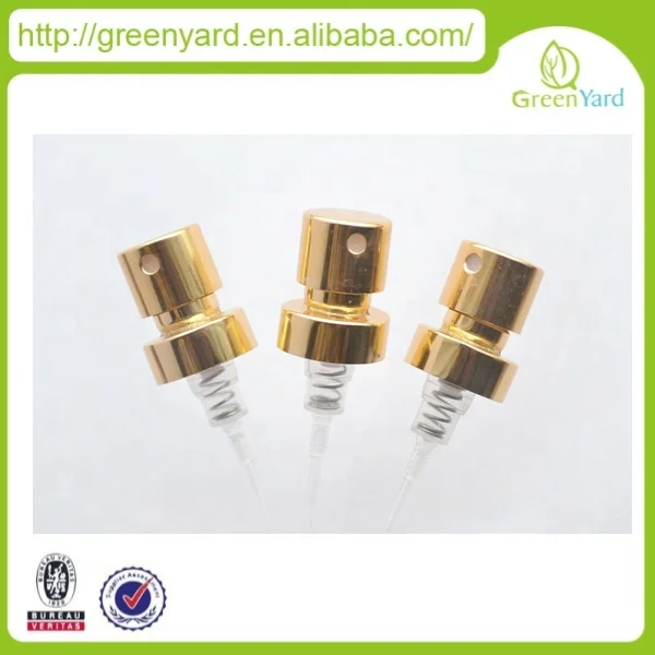 factory outlet 0.06 cc crimp pump 15 18 20mm 400 silver gold color aluminum crimp sprayer pump for perfume