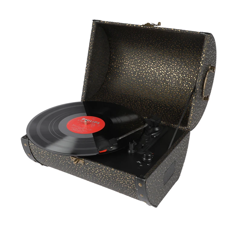 Multi Audio Retro Tourne Disc Horn Speaker Music Box Player Gramophone Blue Tooth Speaker