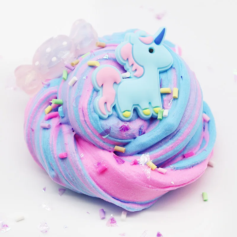 Wholesale Price High Quality Cheap Supplier Color Kit DIY Toys Modeling Clay Puff Unicorn Slime