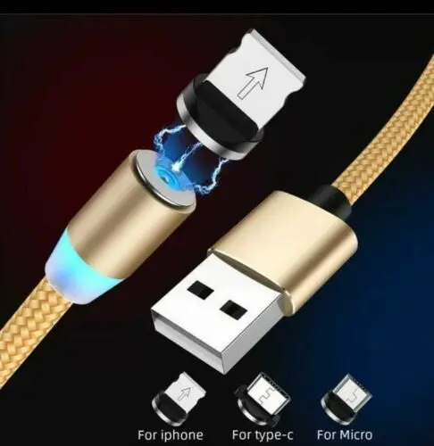 Горячая Распродажа 3 в 1 Магнитный 3A кабель для быстрой зарядки Micro Usb Type C передачи данных телефона Samsung Android