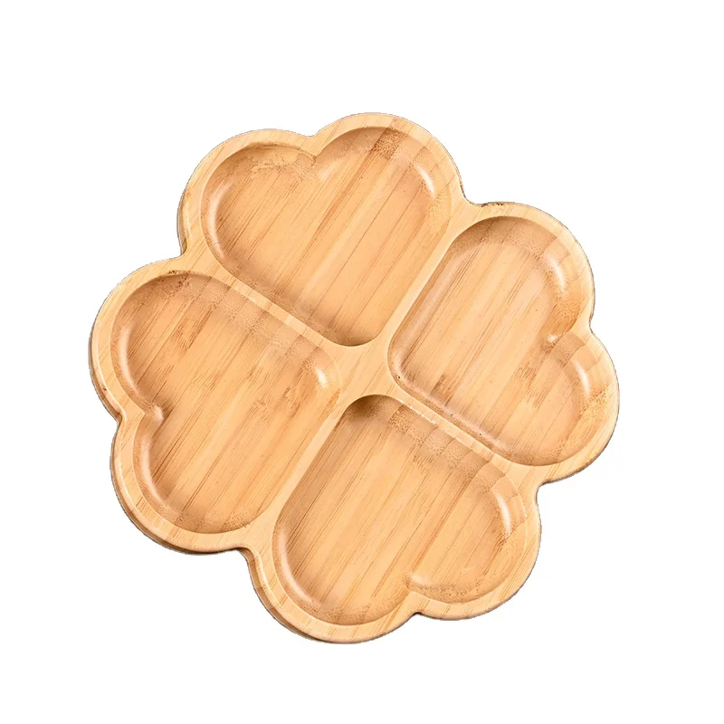 Экологичная многоразовая бамбуковая детская тарелка с цветочным узором или детская биоразлагаемая детская бамбуковая тарелка