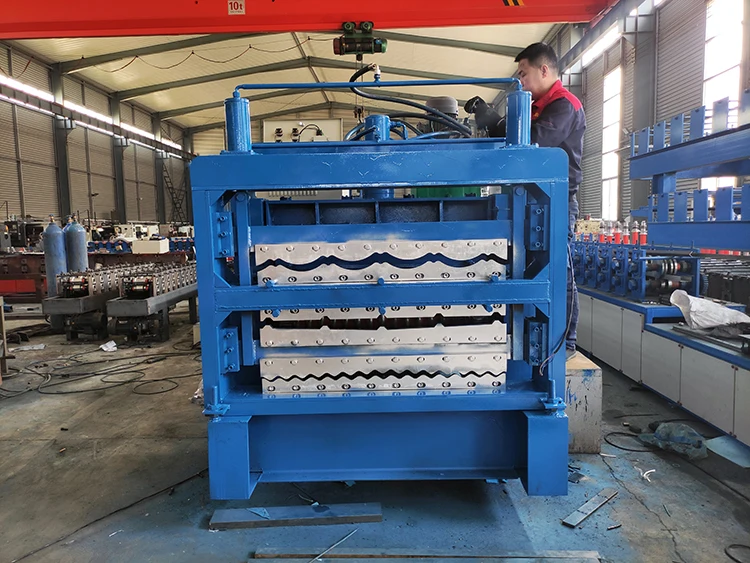 Roof Metal Cold Steel Roof Step Tile Press glazed roofing Roll Forming Machine factory