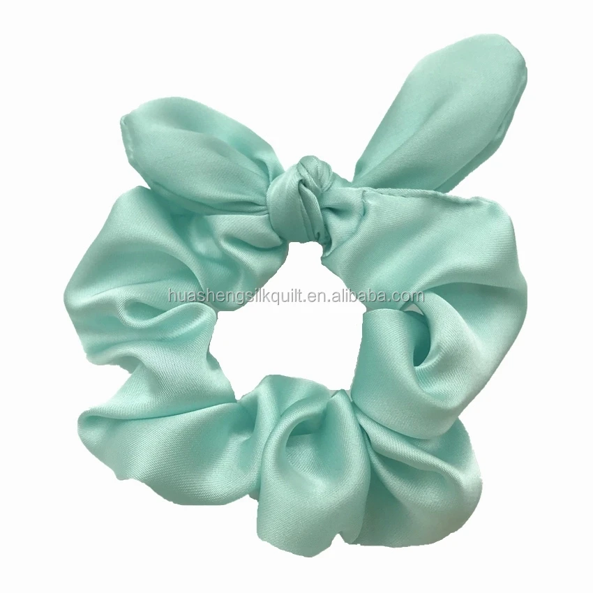 100% Pure Natural Real Hair Ties Women Silk Scrunchies for Ponytail Holder