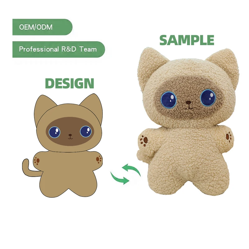 Professional high quality plushie customized mascot company logo anime plush toys dolls pillow customization