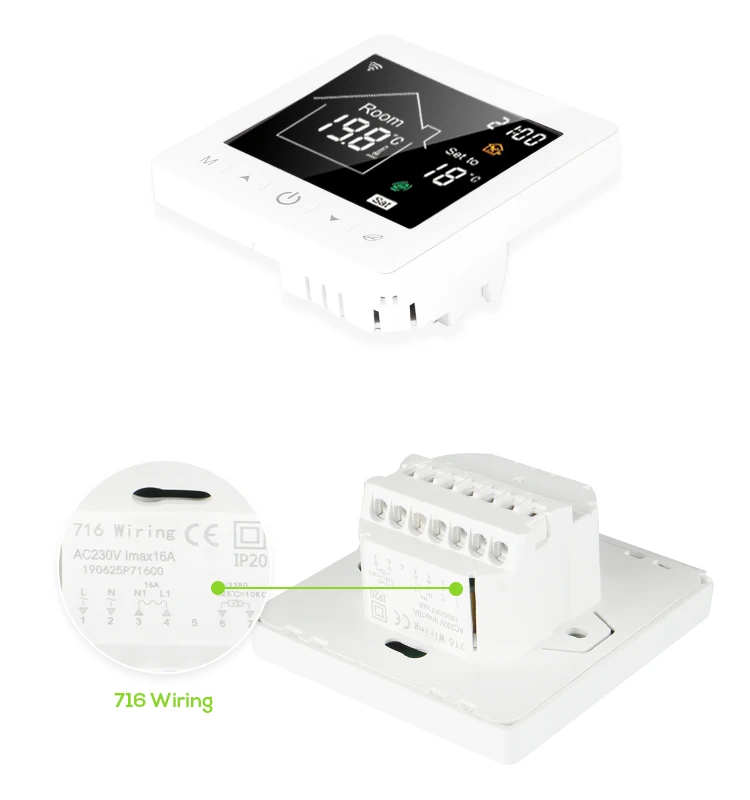 M2 Smart room thermostat warm underfloor heating mat for floor system programable LCD SCREEN