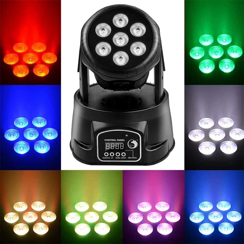 U`King NEW RGBW DJ Disco Lighting Effect LED Shaking Heads Stage Light one-stop shop