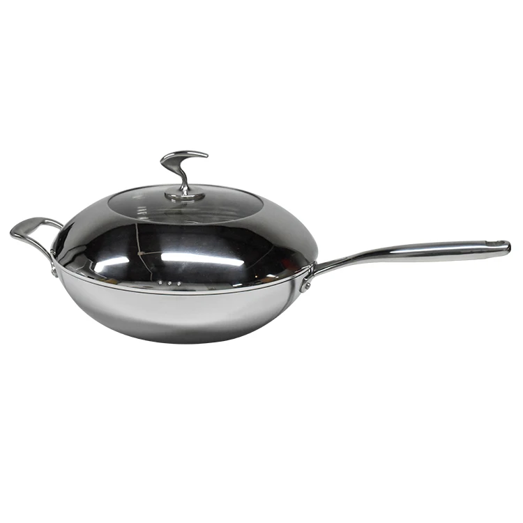 Fry non stick deep round stainless steel 7 lid set non-stick big size multi multipurpose 24 frying pan