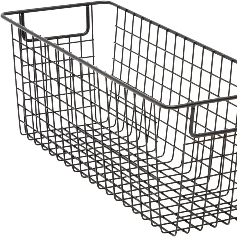 Wholesale Metal Wire Mesh Storage Basket Vegetable and Fruit Storage Basket Iron Storage Basket