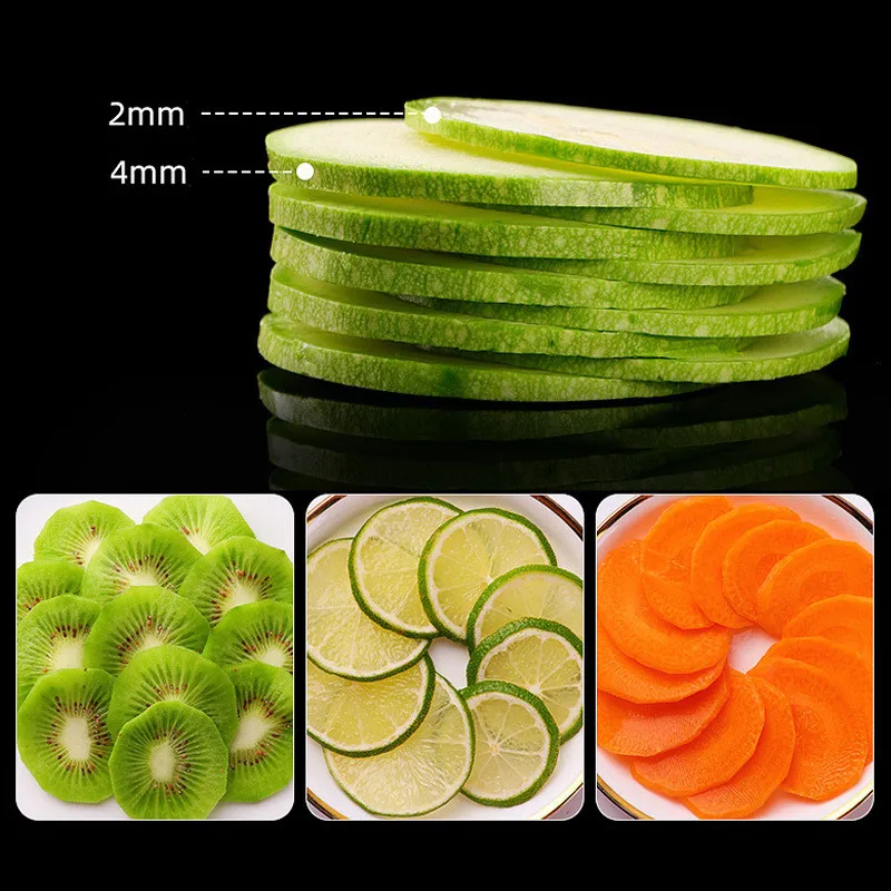 Safe Adjustable Mandoline Vegetable Slicer Food Chopper Vegetable Cutter Quick Dicer Fruit French Fry Julienne