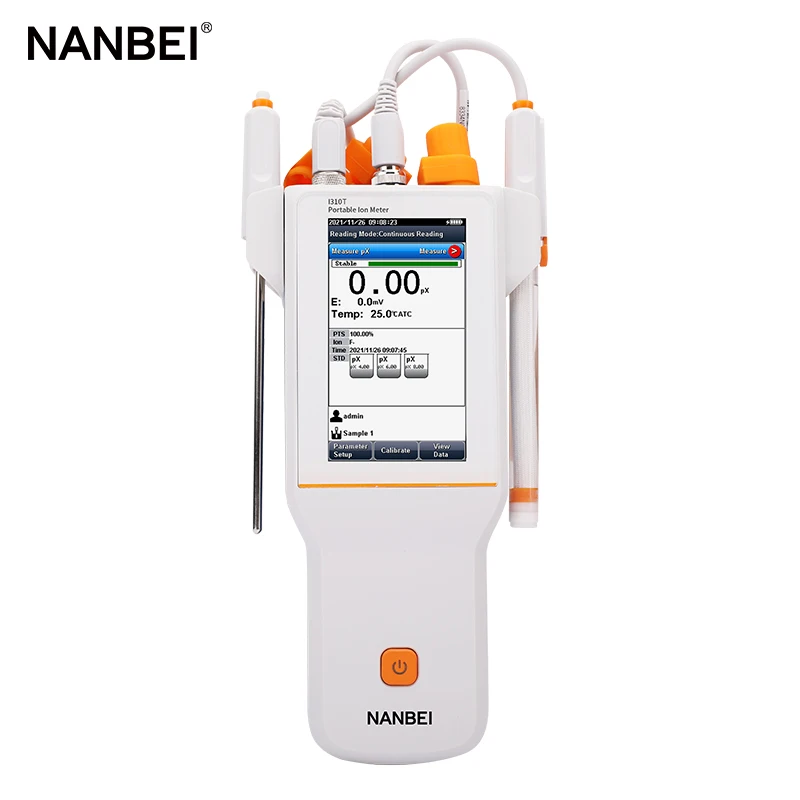 NANBEI Sodium Fluoride Ammonia Calcium Sulfide pH Ion ISE Meter