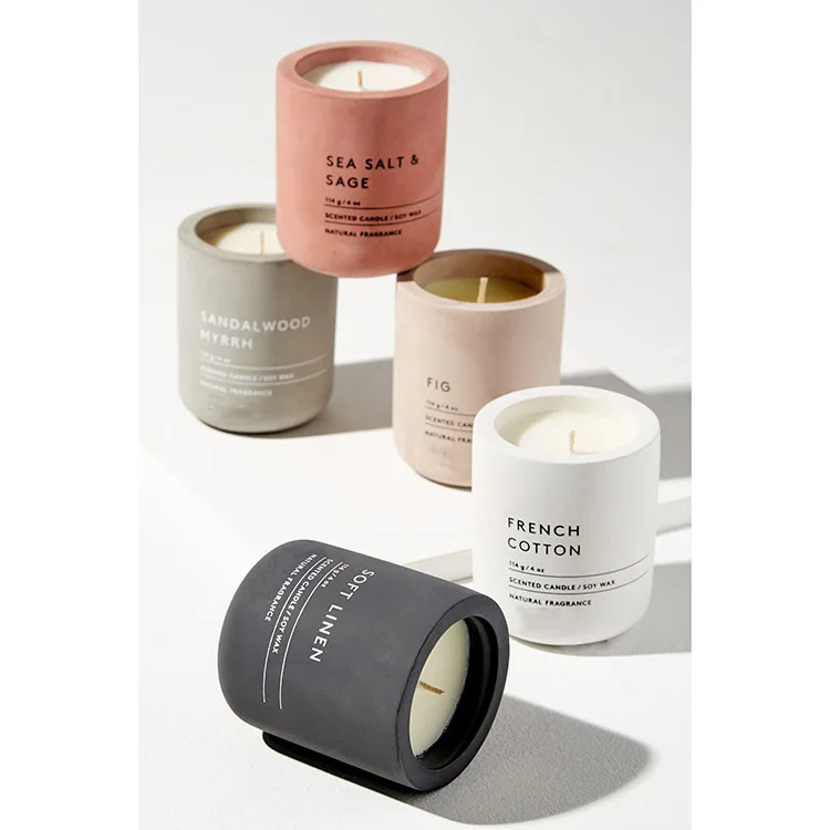2023 Trend Factory Customizable Soy Personalize Ceramic Wax Decoration Scent Candle