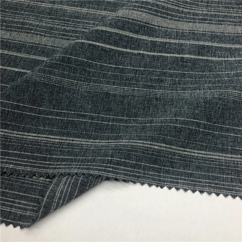 100D woven 4 way stretch cationic stripe plaid stretch fabric for sport pants and trousers