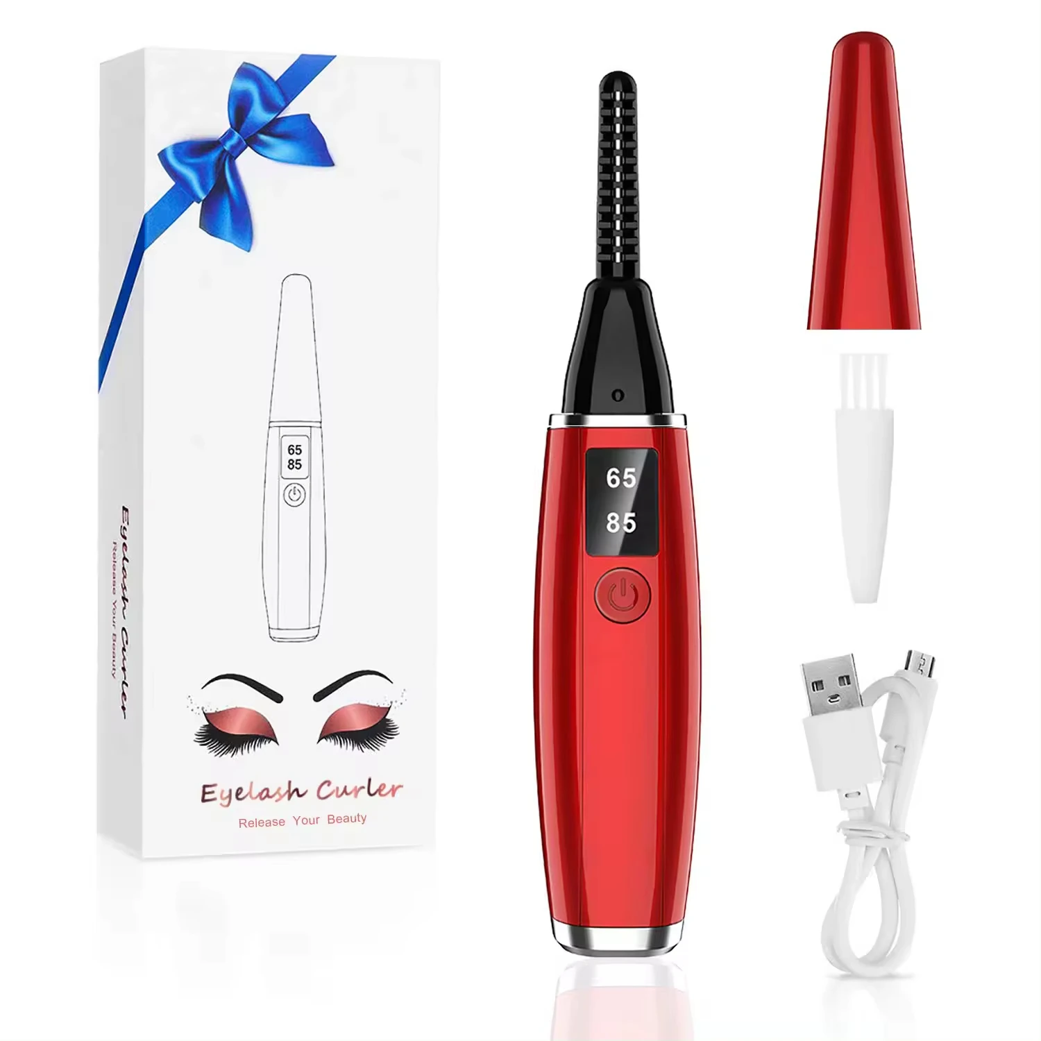 LCD Display Portable Mini Long Lasting Curls Pen Eyelash comb Makeup Lashes Tools curler Thermal Electric Eyelash Curler