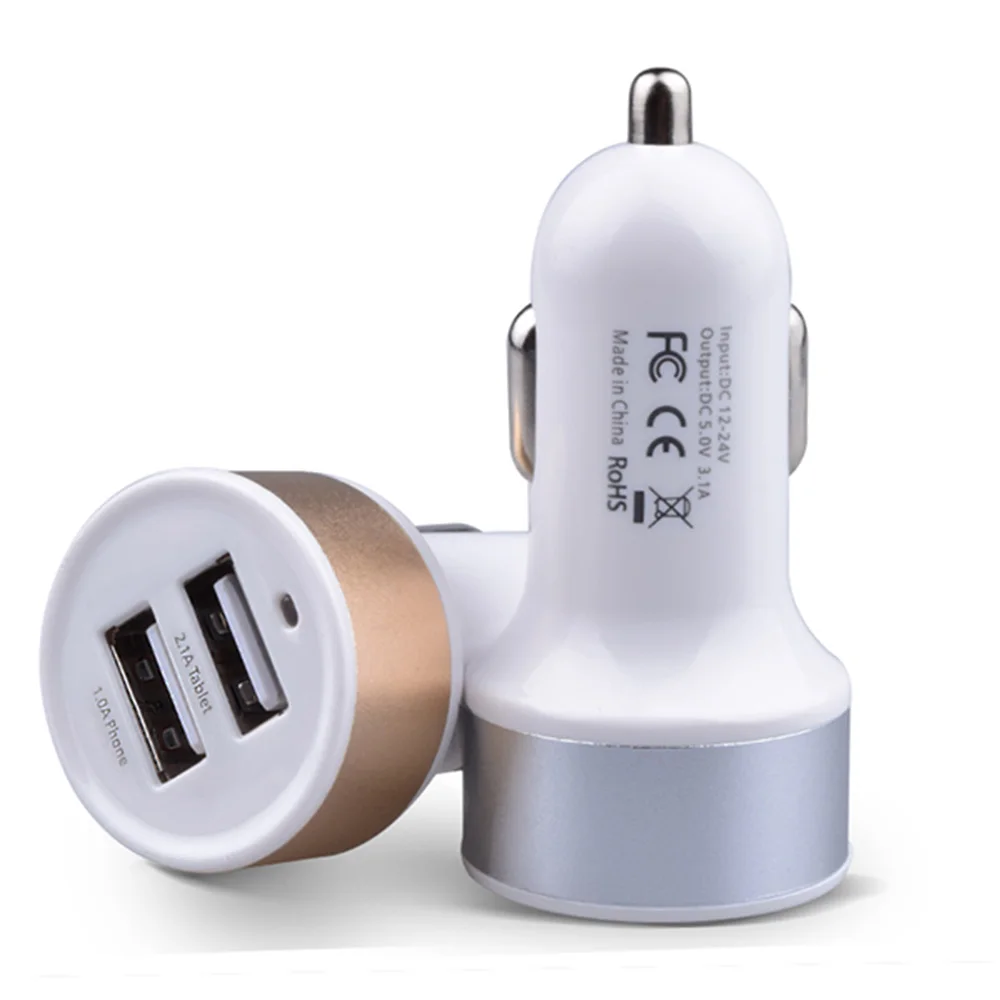  Автомобильное зарядное устройство с двумя USB-портами 5 в 2 1