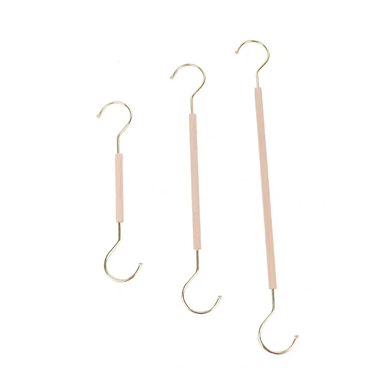 Wholesale cheap wooden metal clothing store for home use hanger hook wooden