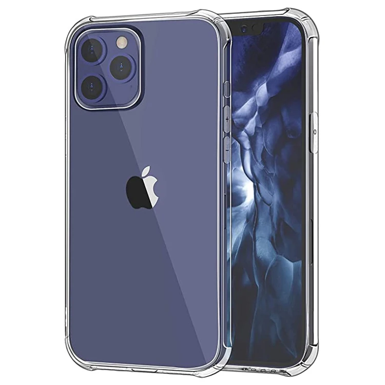  Чехол для Телефона iPhone 12 силиконовый мягкий бампер из ТПУ ударопрочный чехол с полной защитой от царапин