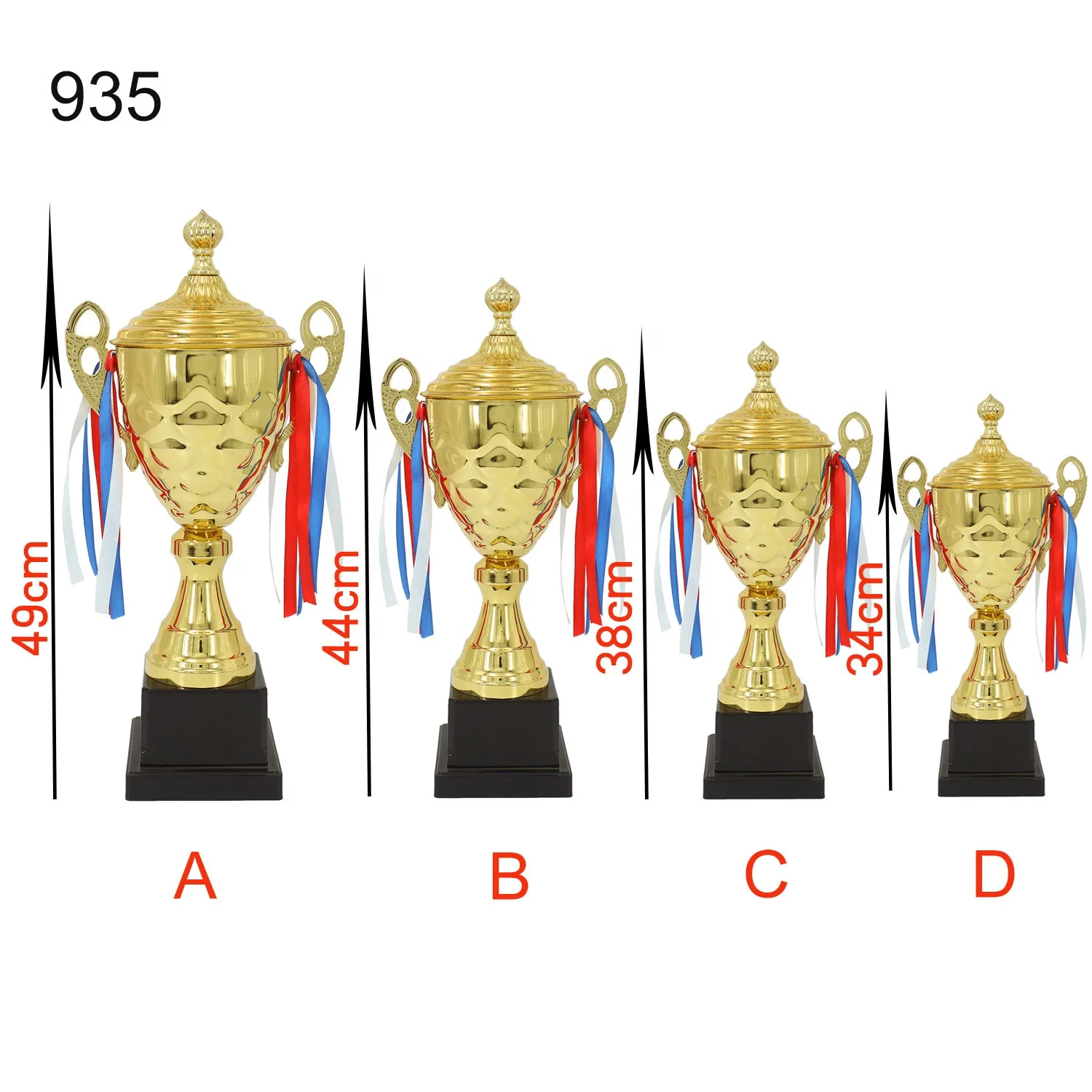 Yiwu Collection Professional Sports Trophies Metal Gold Silver And Bronze Trophy Award Wholesale Gold Silver And Bronze Trophy