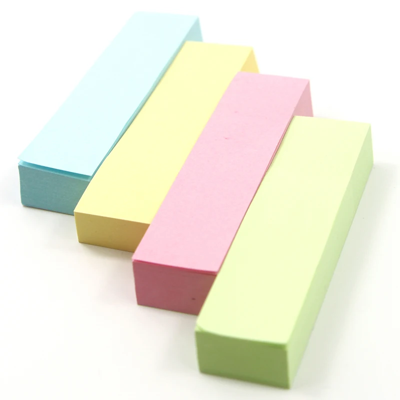 TANGO Office 4-Color Sticky Note Paper Memo 76*19mm Color Memo Stickers 400 Pieces Sticky Note Paper