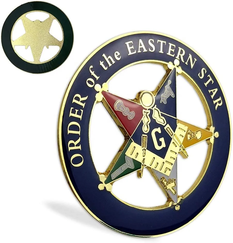 High quality metal enamel masonic car emblem custom metal logo auto badge