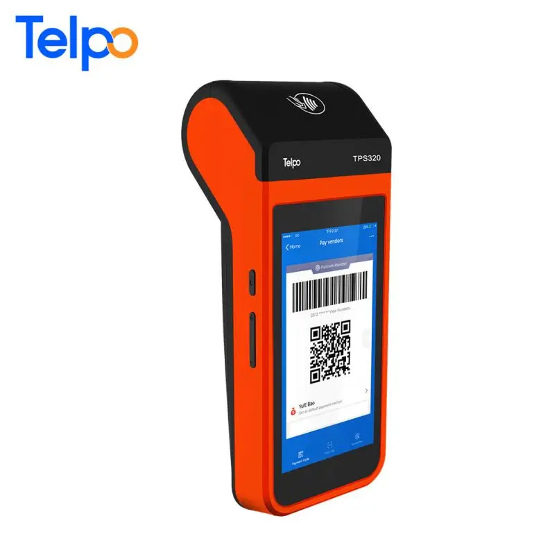Telpo Portable handheld Android mobile nfc pos terminal with thermal printer For Lotto Lottery Tickets