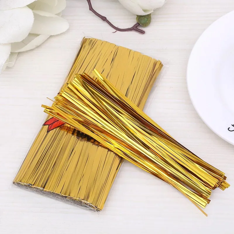 Manufacturer wholesale colorful Plastic 15cm Candy bag decorative twist ties for bread bags in other packaging material