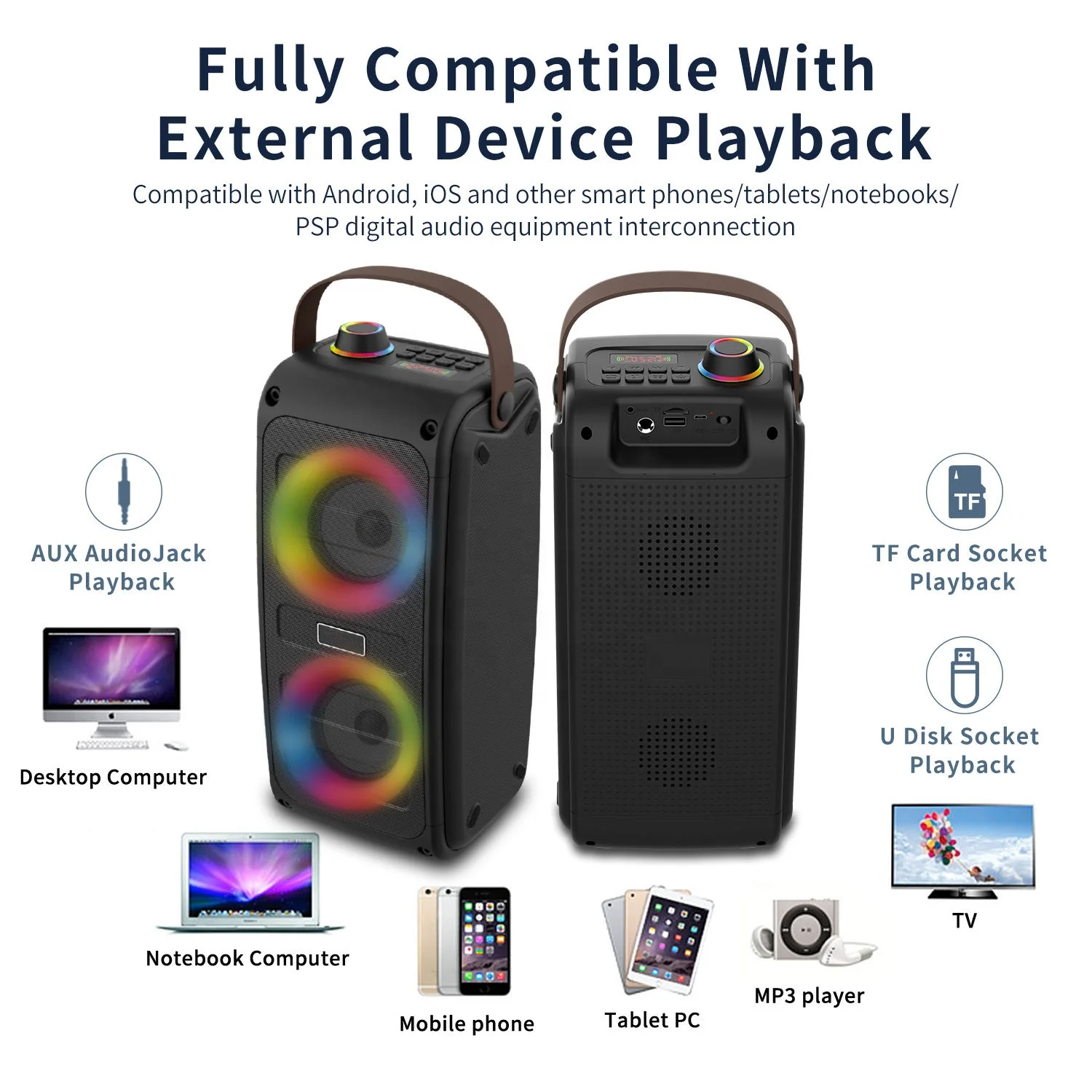 Amazon Best Sellers Portable Stage J-JBL partybox Speakers Pa Systems Boombox Loudspeakers Sound Box