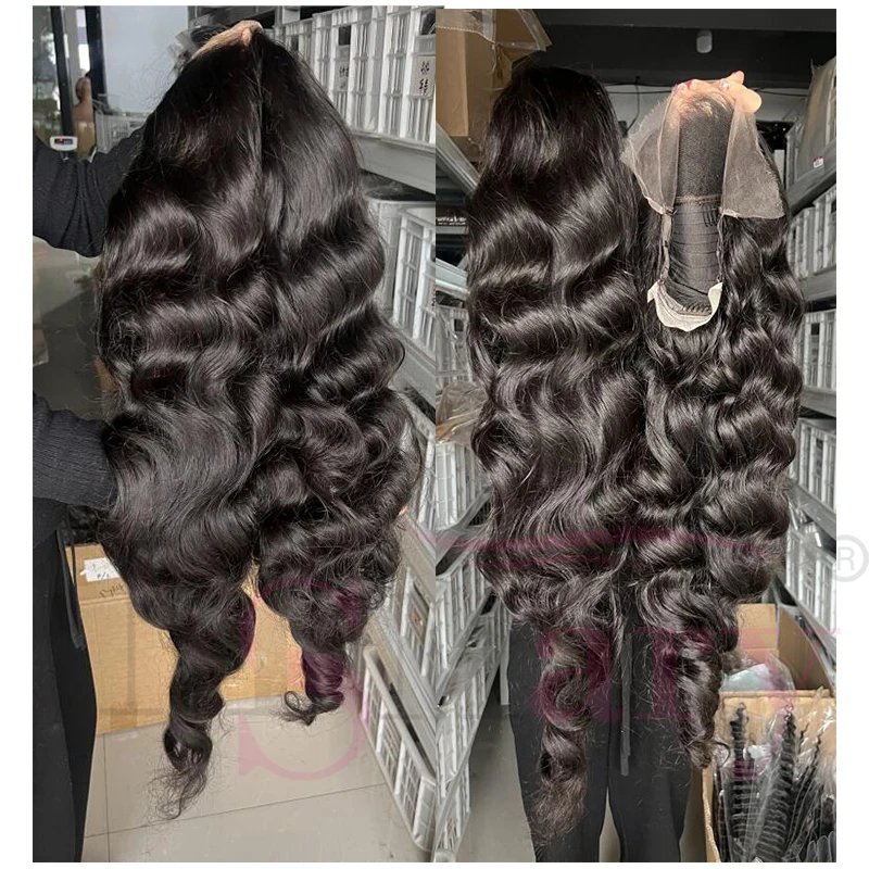 300% Density 13*4 HD Lace Frontal Wig Wholesale Raw Vietnamese Virgin Human Hair Vendors Bouncy Wave 36Inch Wig Lace Frontal Wig