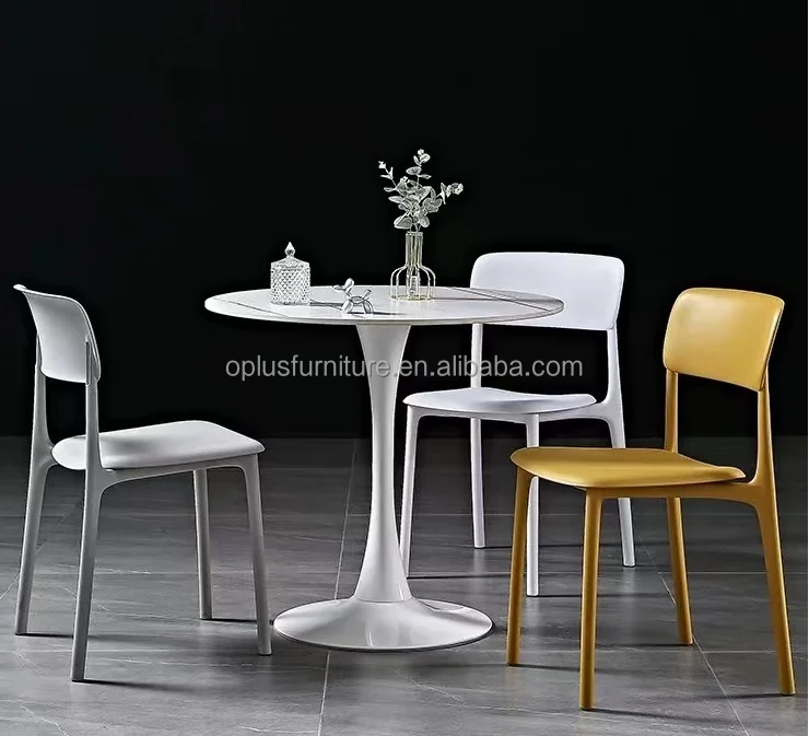 Promotional hot selling  classic modern design stackable pp plastic chair low price  upholstered seat side chair