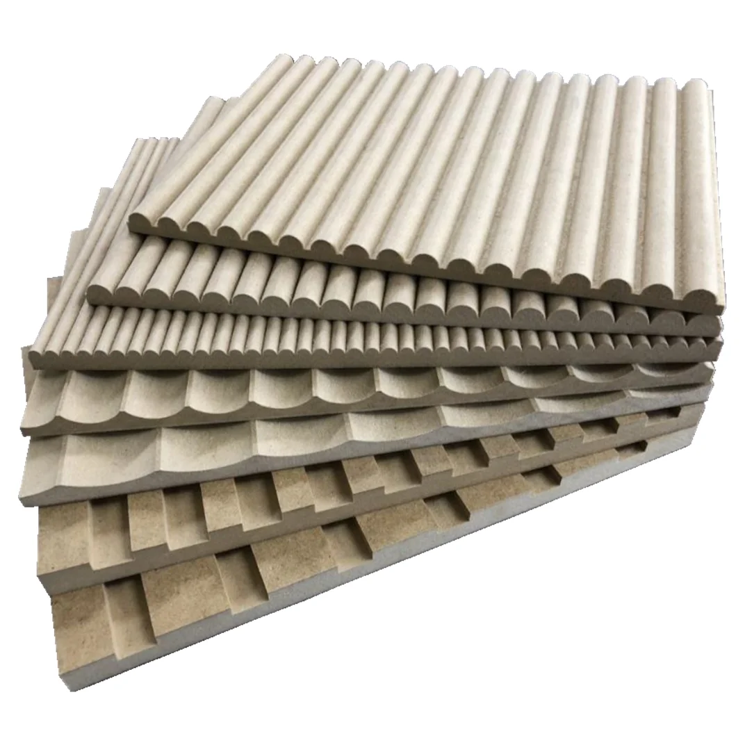 Hot Selling Curved Fluted Flexible Ribbed MDF Timber Wall Panels Used on Outside of Office Apartment Building