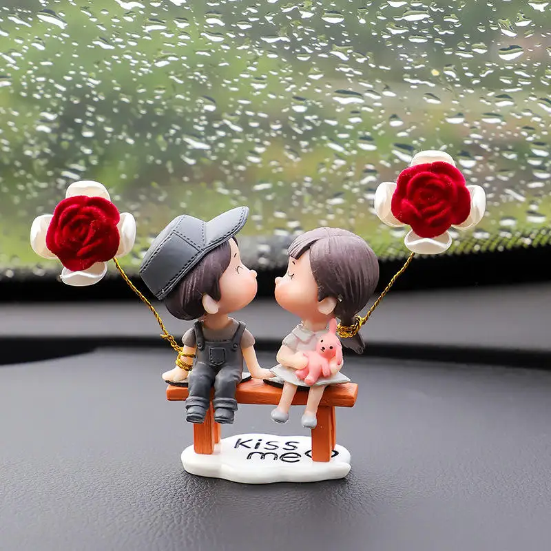 CARTOON COUPLE ACCESSORIES SUPPLIES GIFT DECORATION CENTER CONSOLE INTERIOR