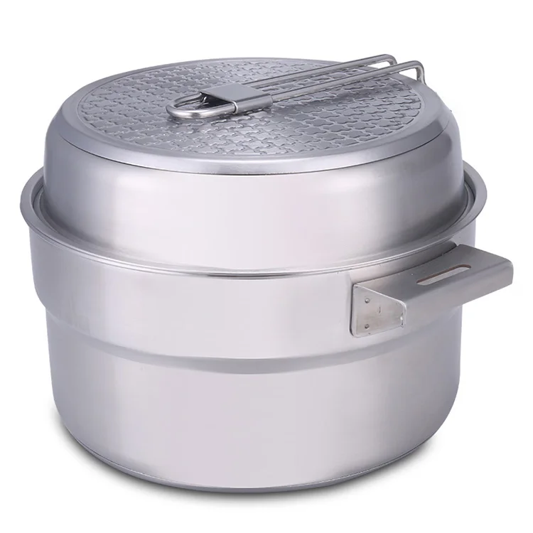 Портативная посуда для 4 человек портативный набор посуды из нержавеющей стали с сумкой кемпинга