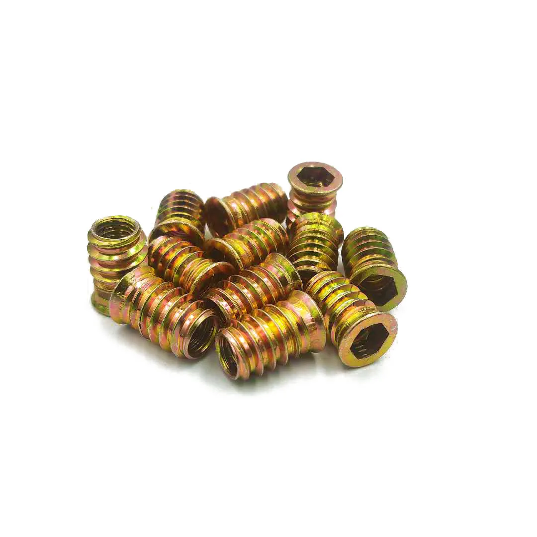 
factory price carbon Steel hex socket m8 wooden furniture nut 