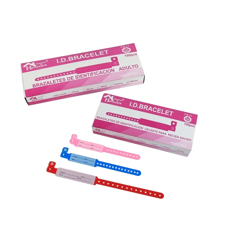 CE ISO approved cheap price pvc hospital patient use medical id bracelets