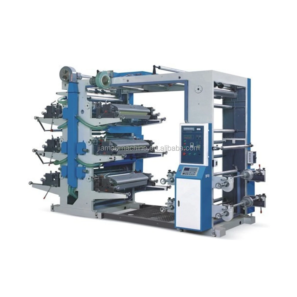 Flexographic Printers Adhesive Tape 6 Colors Flexo Printing Machine