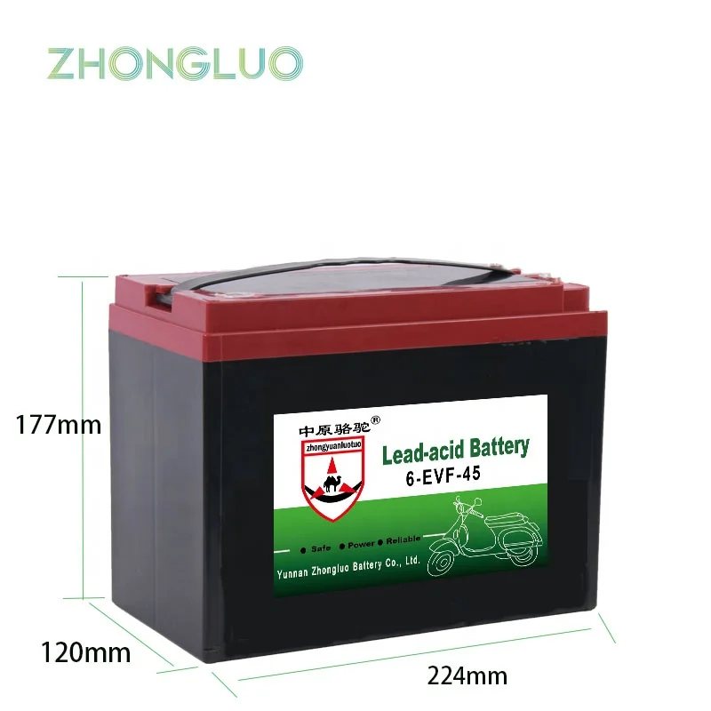 12V 45Ah Long Life Deep Cycle Rechargeable Sealed Lead Acid Battery for Electric Vehicle storage battery
