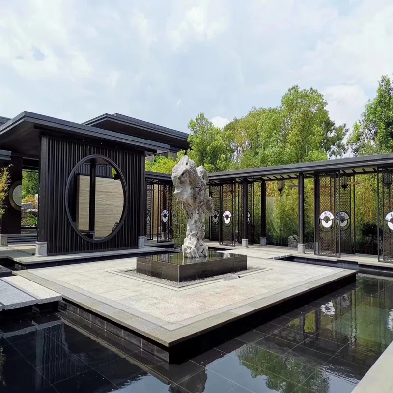 artistical mountains-and-waters painting approximate size general design stainless steel frames screen partition room divider