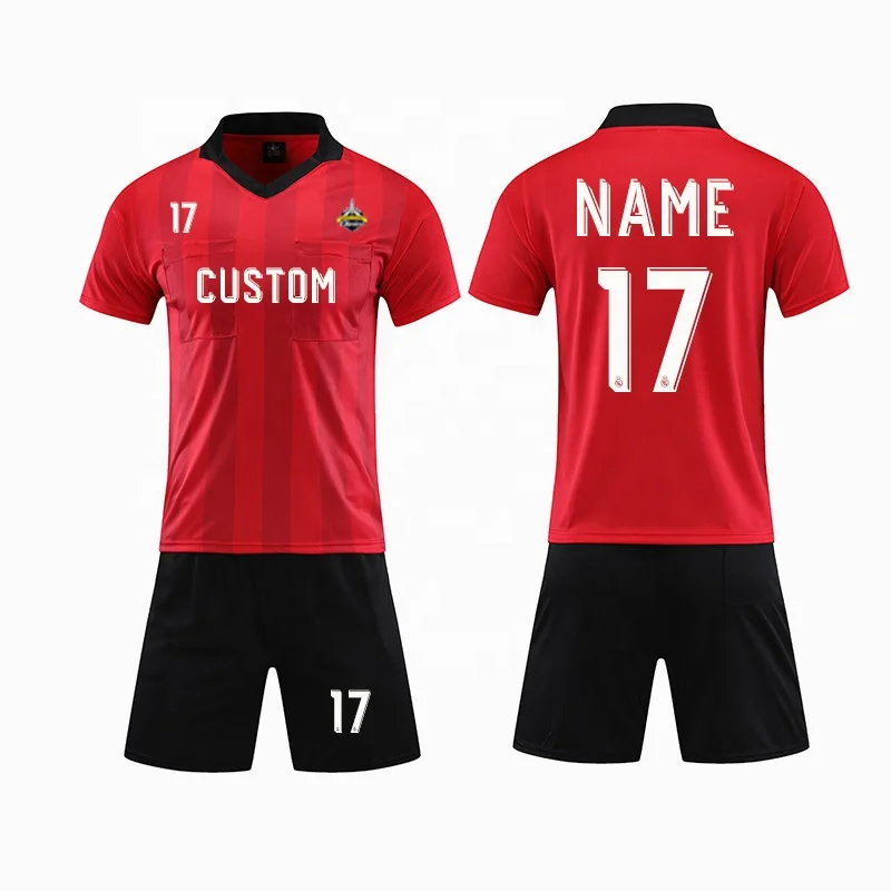 Latest Design Unique Teams Cheap Custom Jersey Set  Soccer Uniforms Black And Yellow For Men