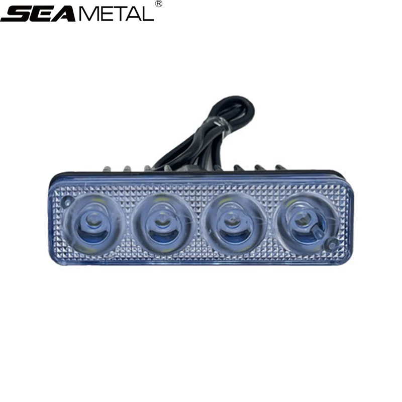 SEAMETAL Super Bright Waterproof 4 Led Universal Car Fog Light 12V Car drl Led Daytime Running Light
