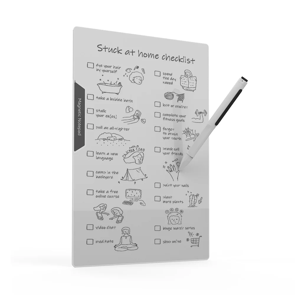 Newyes Custom Reusable Drawing Board Dry Erase Whiteboard Magnet Memo Board Notepad Magnetic White Board