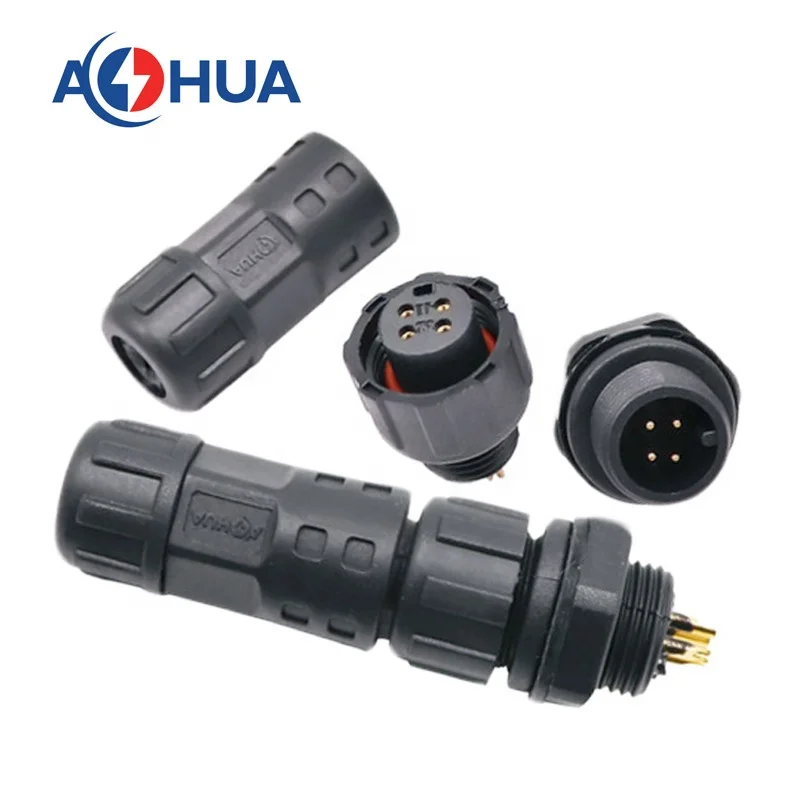 AOHUA M12 ip67 ip68 водонепроницаемый разъем для переборки 5-контактный с наружной панелью
