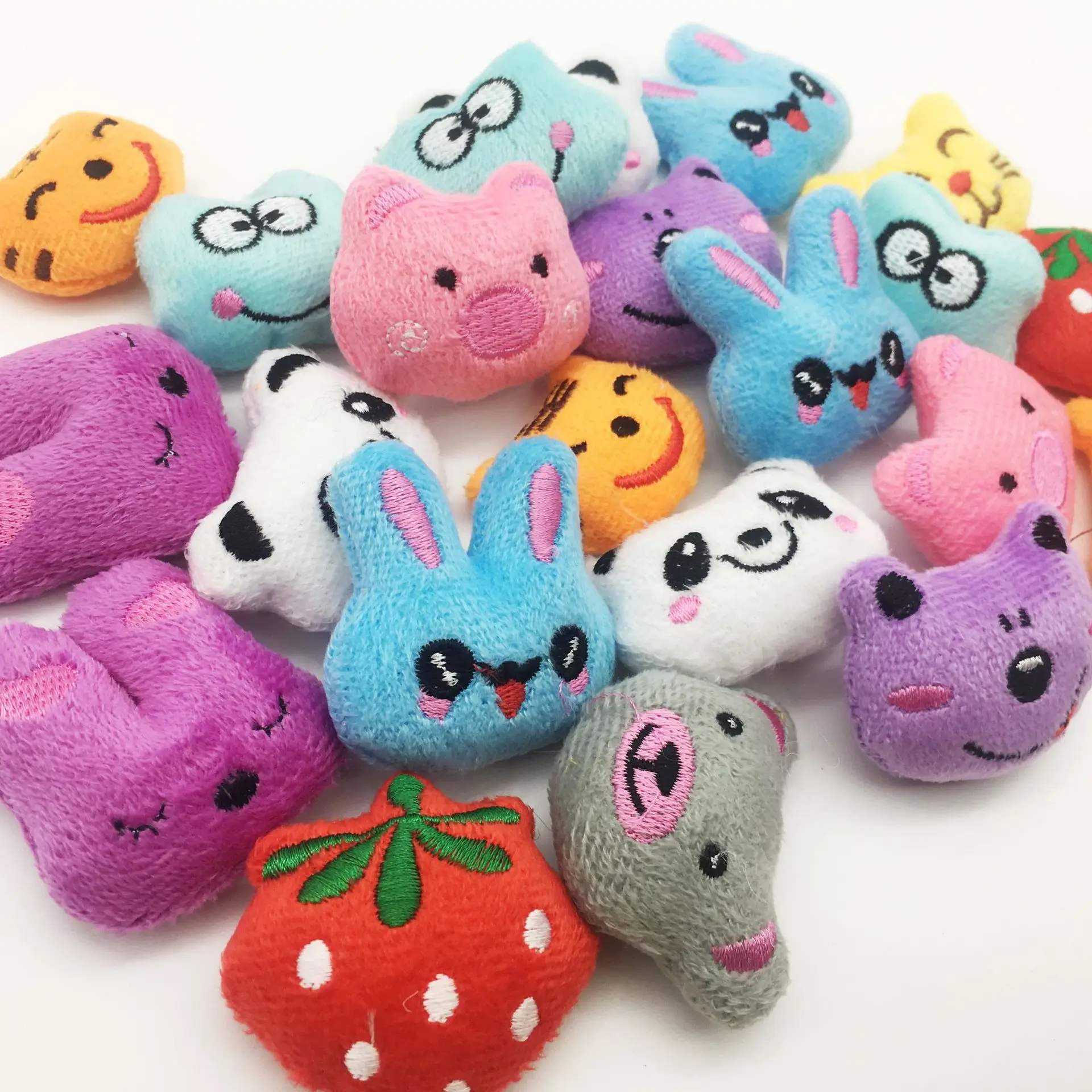 DIY Cartoon mini stuffed animals Plush doll head bulk mini stuffed animals small Doll bulk Head toys